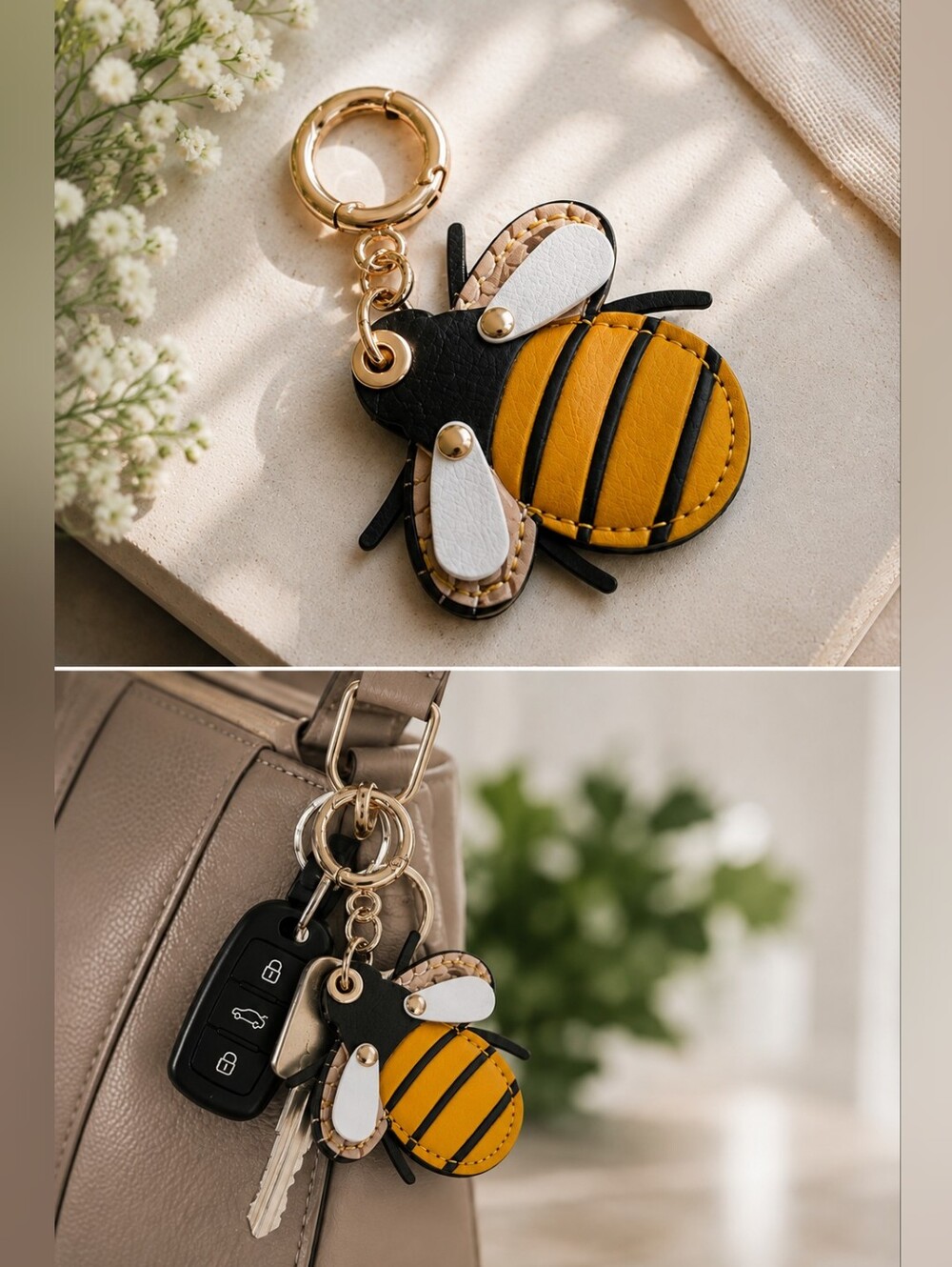 Artikl Bee AirTag Holder Keychain